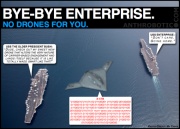 Retiring USS Enterprise and the X-47B Shall Never Find Romance